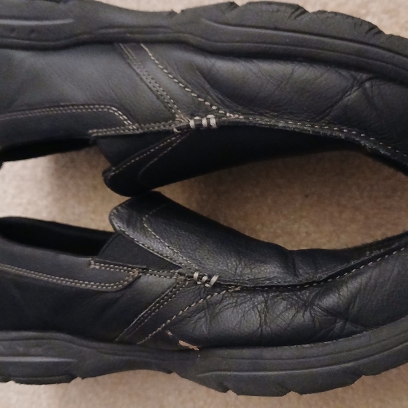 Skechers Men\'s Air-cooled Black Slip-On Shoes Sz 10